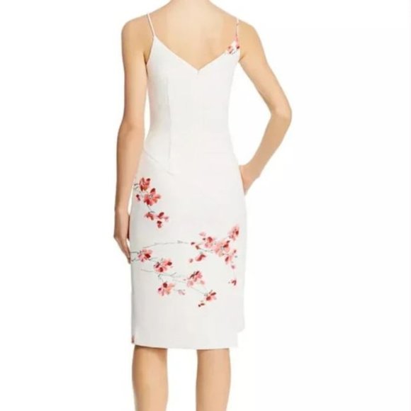 Black Halo Deetz Floral Sheath Dress Size 2 - Picture 3 of 12